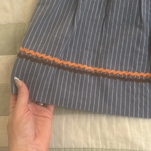 Lil Cactus smocked dress with turkeys and pumpkins size 5y - Picture 6 of 8